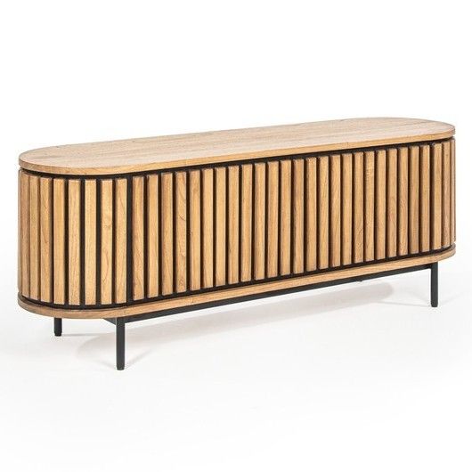 Mueble TV Oval Lines Madera Mindi, 150 Cm