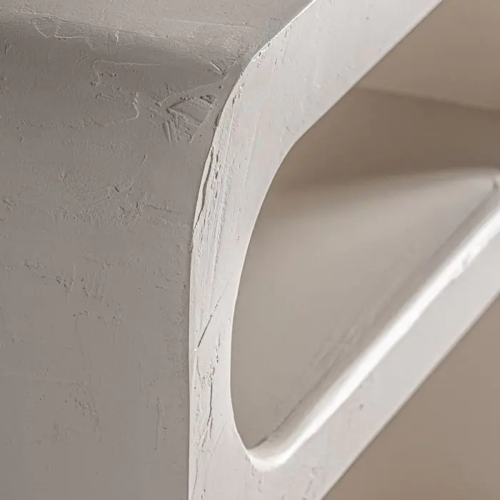Mueble TV Sulkava Madera Mango Blanco Roto, 160 Cm