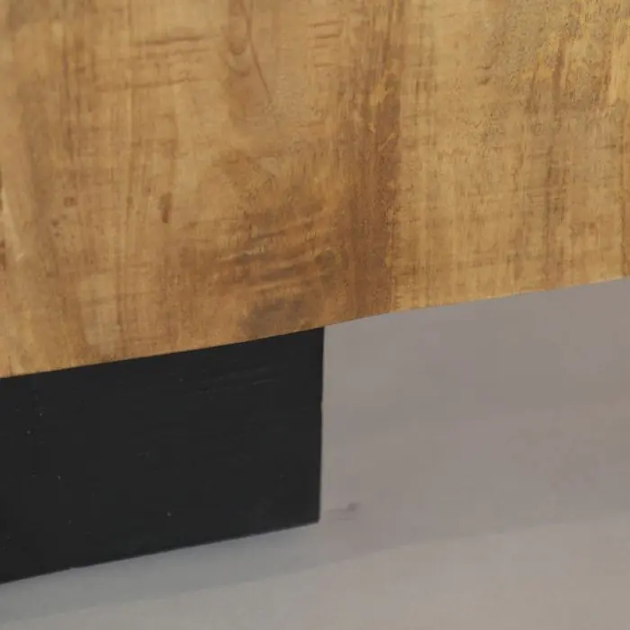 Mueble TV Tamsi Madera Mango Natural Negro, 170 Cm