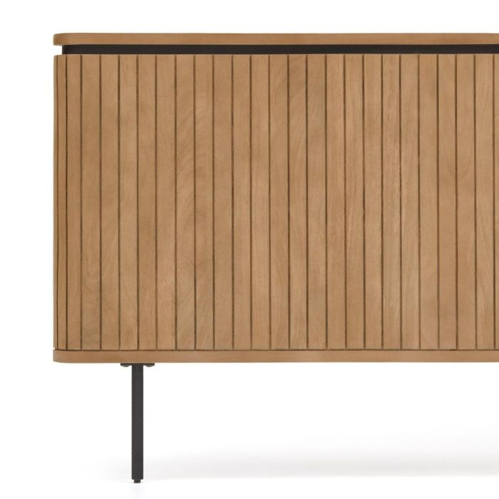 Cabecero Madera Mango Natural Hierro Negro
