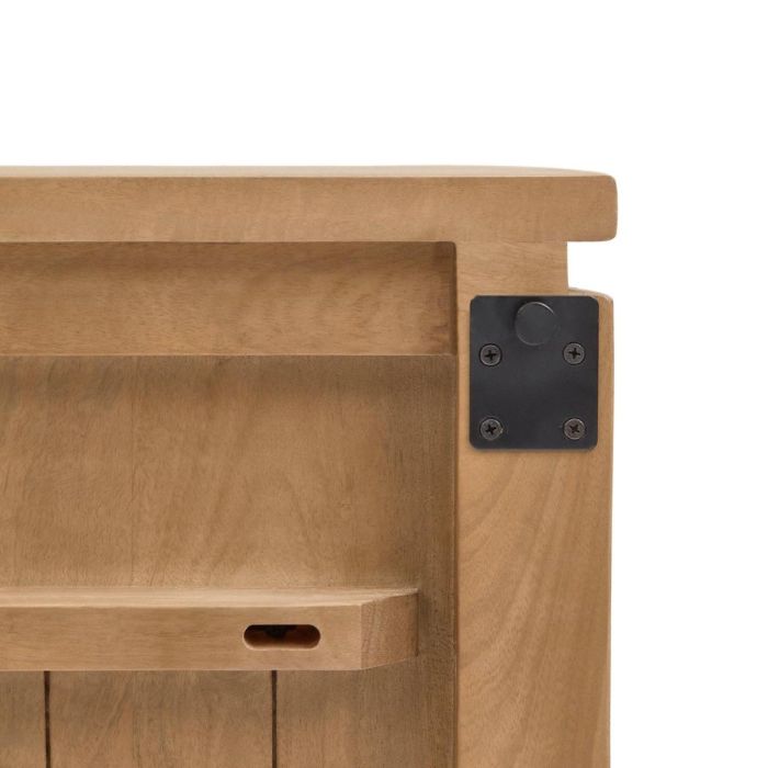 Cabecero Madera Mango Natural Hierro Negro