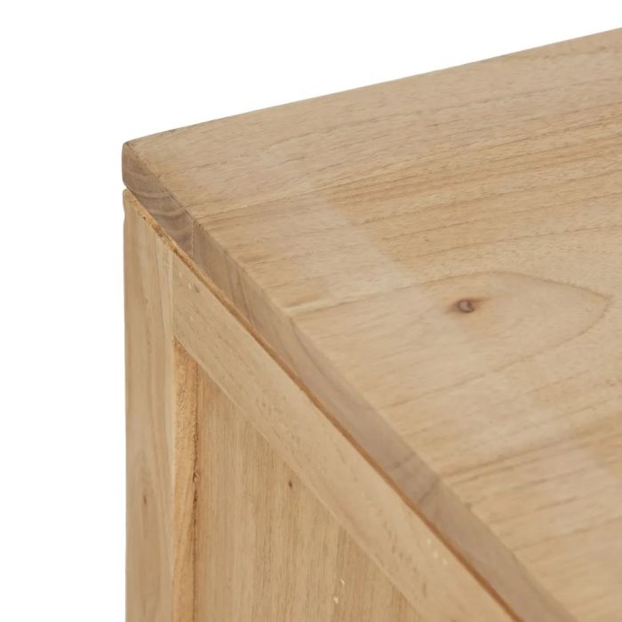 Aparador Natural Madera Mindi 4 Puertas 2 Cajones, 140 Cm