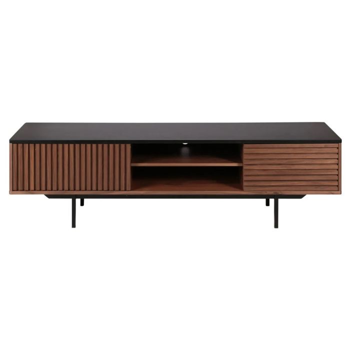 Mueble TV Sombra Chapa Nogal Metal, 180 Cm