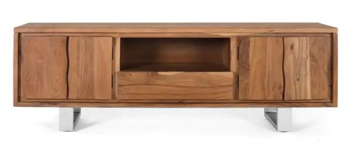 Mueble TV Natural Plateado