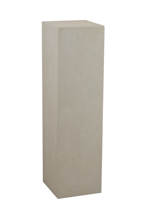 Pilar alto rectangular nórdico en cerámica beige.