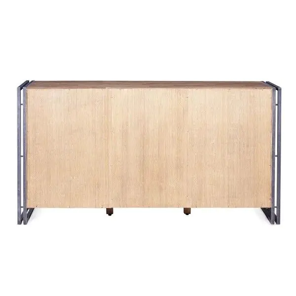 Aparador Industrial Madera Acacia Acero, 150 Cm