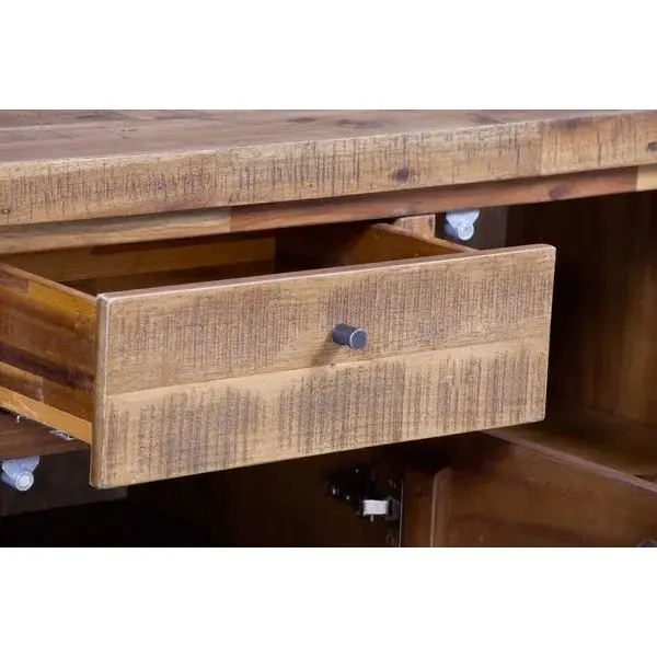 Aparador Industrial Madera Acacia Acero, 150 Cm