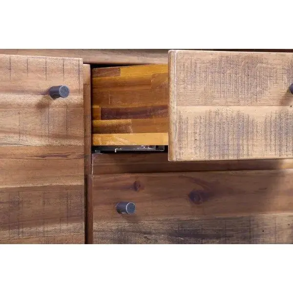 Aparador Industrial Madera Acacia Acero, 150 Cm