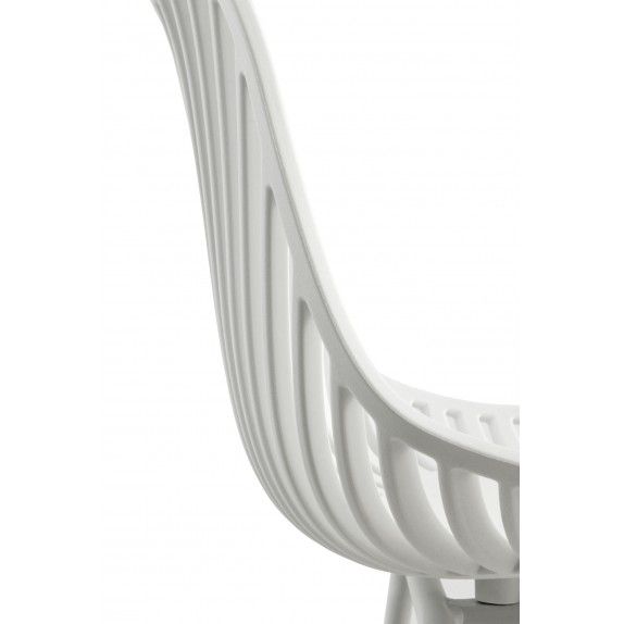 Pack 2 Taburetes Polipropileno Metal Color Blanco, 43 Cm