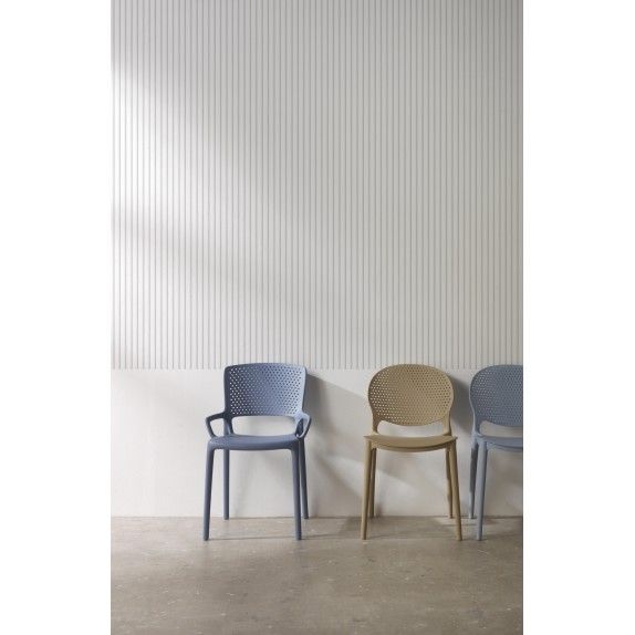 Pack 4 Sillas Polipropileno Color Gris, 52 Cm