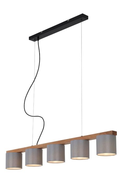 LÁMPADA COLGANTE 110 CM, MAX 25 W, GRIS
