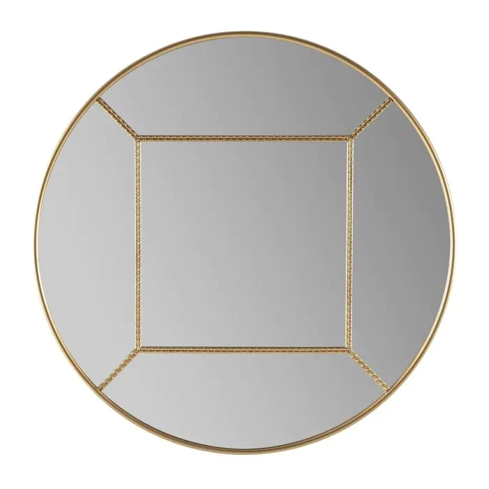 Espejo 91x3x91 Metal/Espejo -- Dorado
