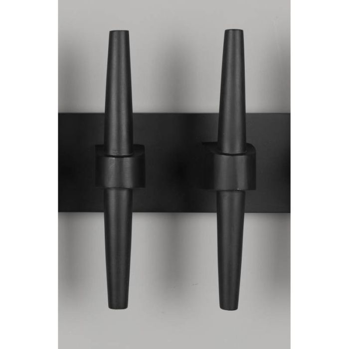 Perchero Pared Madera Mango Negro, 52 Cm