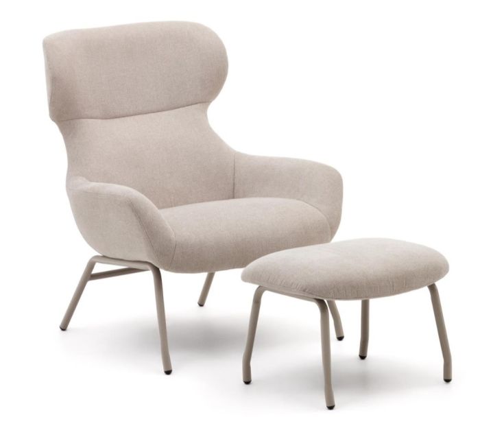Sillón con Reposapies Nórdico Belina Chenilla