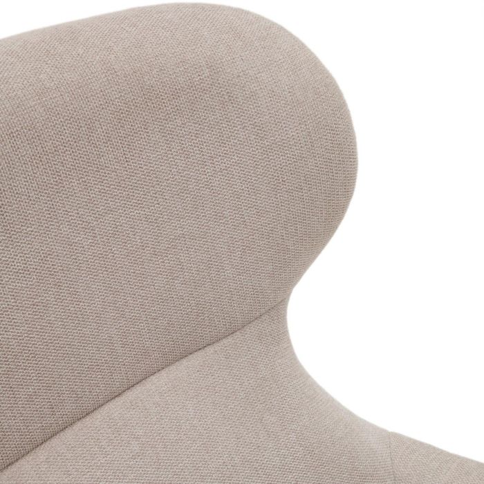 Sillón Tejido Chenilla Beige Acero, 78 Cm