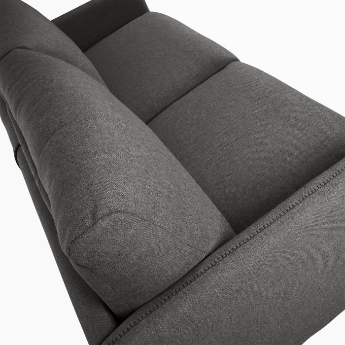 Sofá Cama 2 Plazas Tejido Acero Gris, 182 Cm