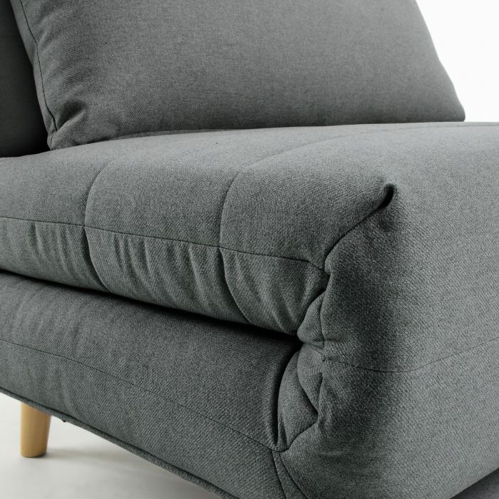Sofá Cama Gris Oscuro Relax, 107 Cm