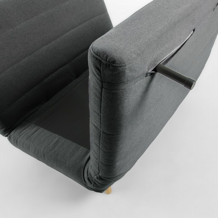 Sofá Cama Gris Oscuro Relax, 107 Cm