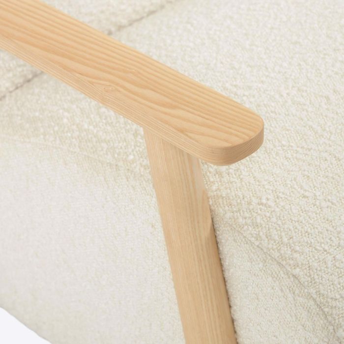 Sillón Borreguito Blanco Madera Fresno, 77 Cm