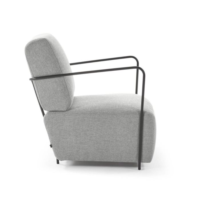 Sillón Gamer Estilo Nórdico-Moderno Gris Claro Tejido Acero, 69 Cm