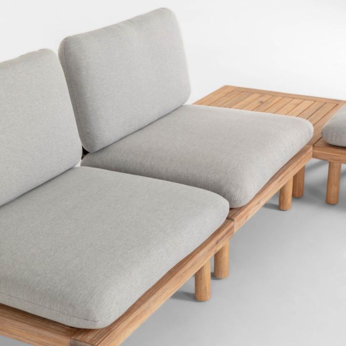 Set Exterior Viridis 4 Sillones 2 Mesas Madera Acacia, 80 / 70 Cm