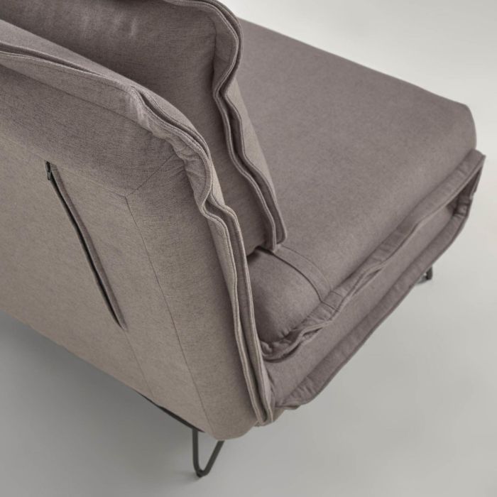 Sofá Cama Diseño Atemporal Tapizado Gris 105 Cm