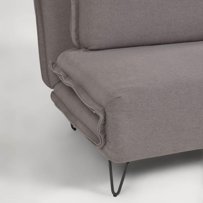 Sofá Cama Diseño Atemporal Tapizado Gris 105 Cm