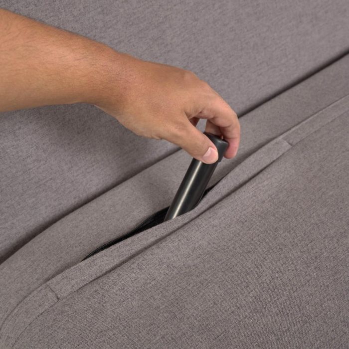 Sofá Cama Diseño Atemporal Tapizado Gris 105 Cm