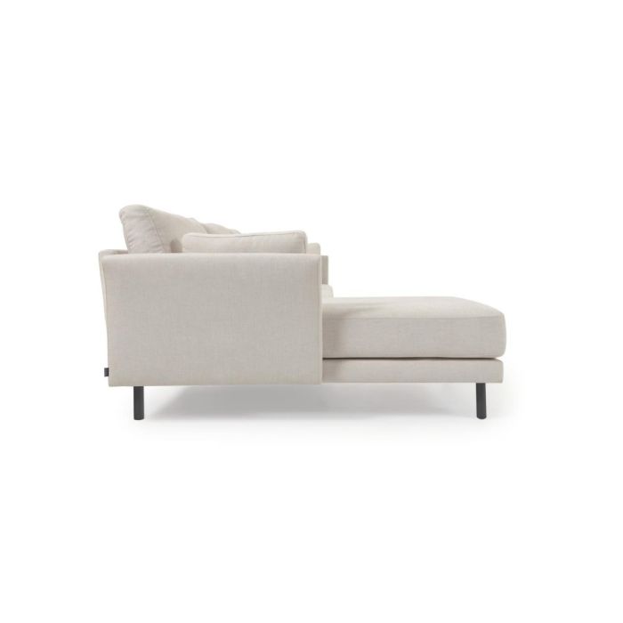 Sofá Chaise Longue Gilma Estilo Moderno  Beige Negro