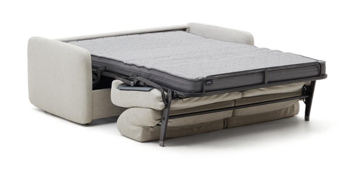 Sofá Cama 2 Plazas Chenilla Gris Perla, 184 Cm