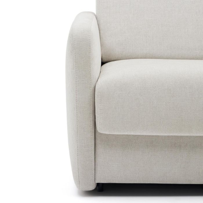 Sofá Cama 2 Plazas Chenilla Gris Perla, 184 Cm