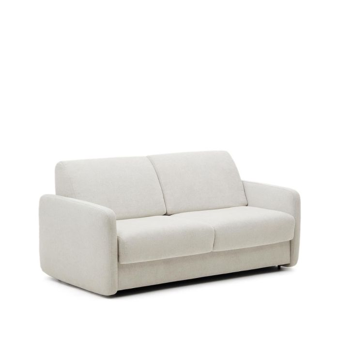 Sofá Cama 3 Plazas Chenilla Gris Perla, 204 Cm