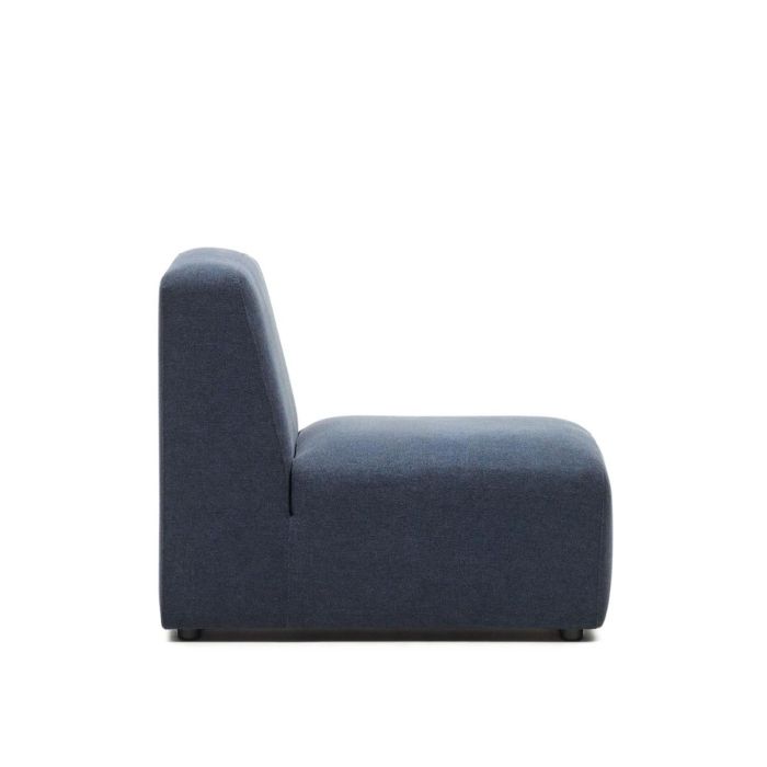 Sillón Tejido Azul Oscuro Madera Pino Acero, 75 Cm