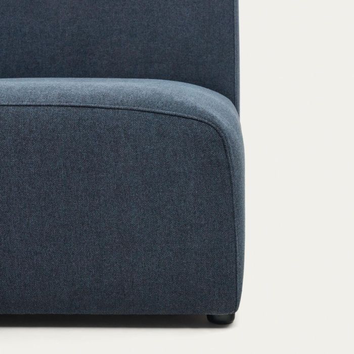 Sillón Tejido Azul Oscuro Madera Pino Acero, 75 Cm