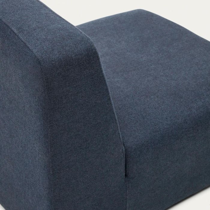 Sillón Tejido Azul Oscuro Madera Pino Acero, 75 Cm