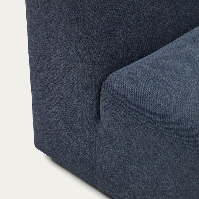 Sillón Tejido Azul Oscuro Madera Pino Acero, 75 Cm