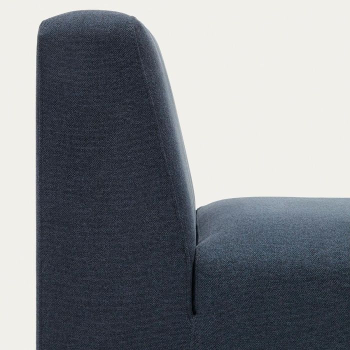 Sillón Tejido Azul Oscuro Madera Pino Acero, 75 Cm