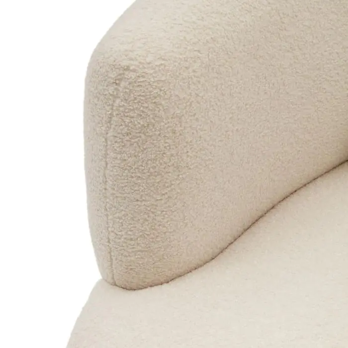 Sillón Giratorio Tejido Borreguito Crudo, 106 Cm