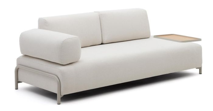 Sofá Nórdico Moderno Compo 3 Plazas Bandeja Grande, 232 Cm