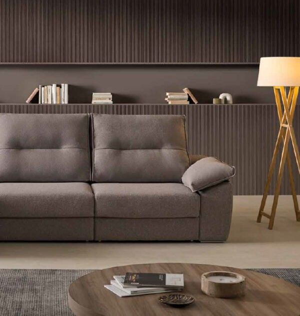 Sofá Chaise Longue Deslizante Derecho Beige, 292 Cm