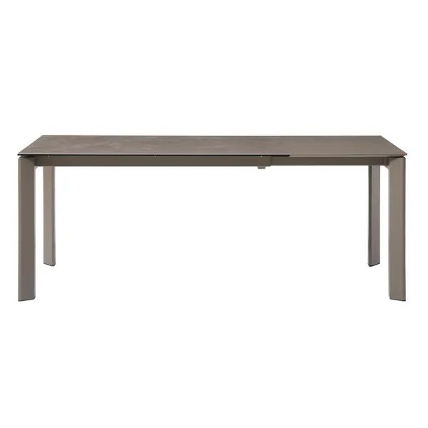 Mesa Comedor Extensible Cerámica Gris, 140/200 Cm