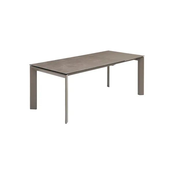 Mesa Comedor Extensible Cerámica Gris, 140/200 Cm
