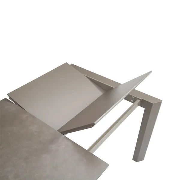 Mesa Comedor Extensible Cerámica Gris, 140/200 Cm
