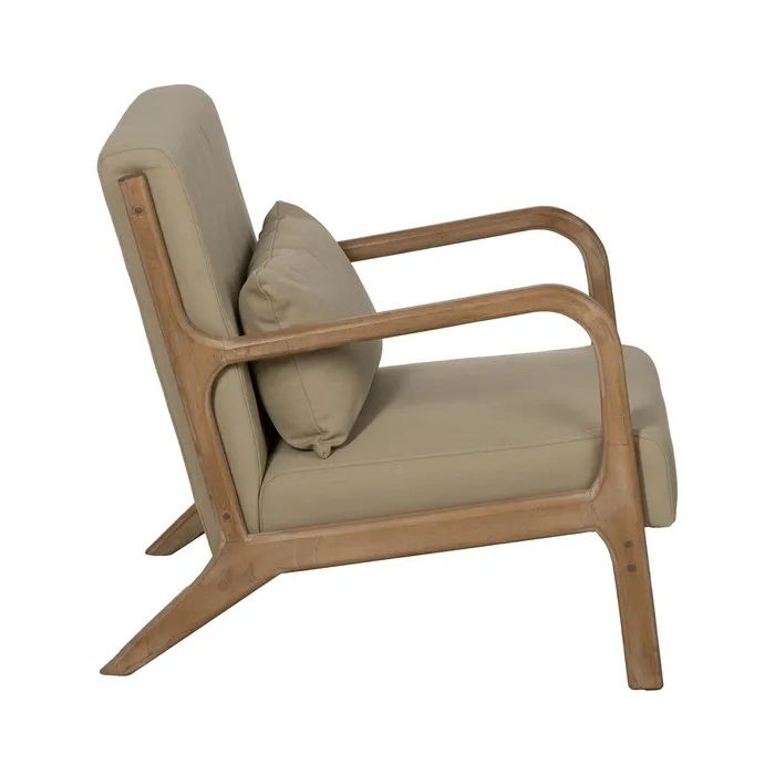 Sillón Natural-Beige Tejido-Madera, 66 Cm
