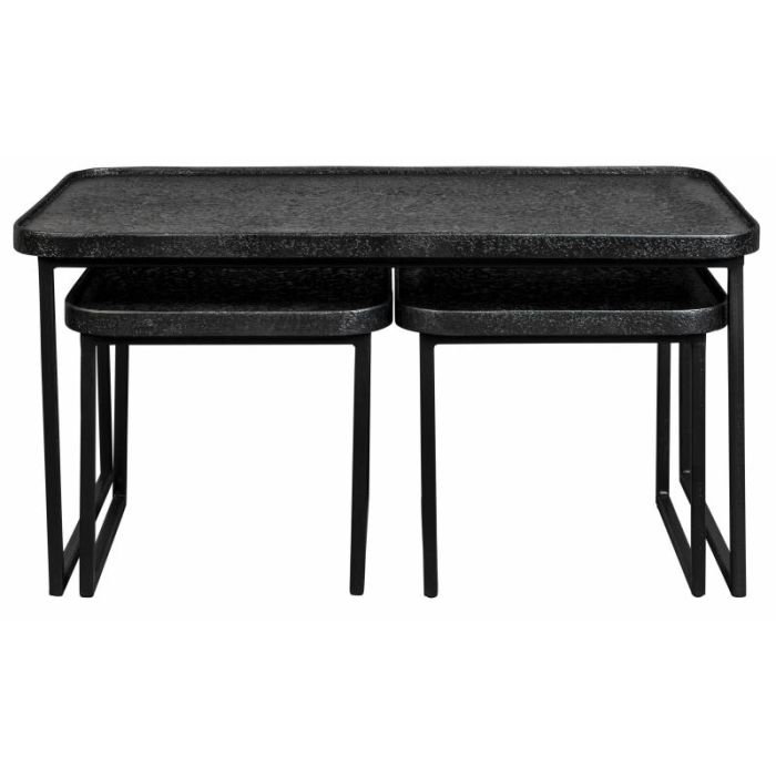 J/3 Mesa Centro Estilo Industrial Hierro Negro, 80 Cm