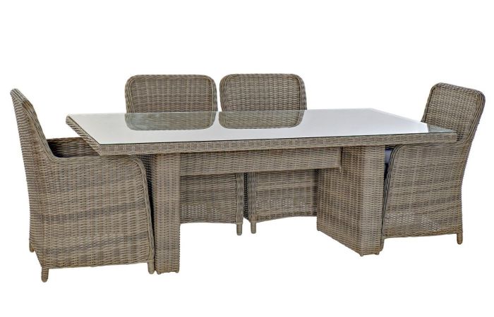 Set Mesa Comedor Sillones Étnico-Tropical