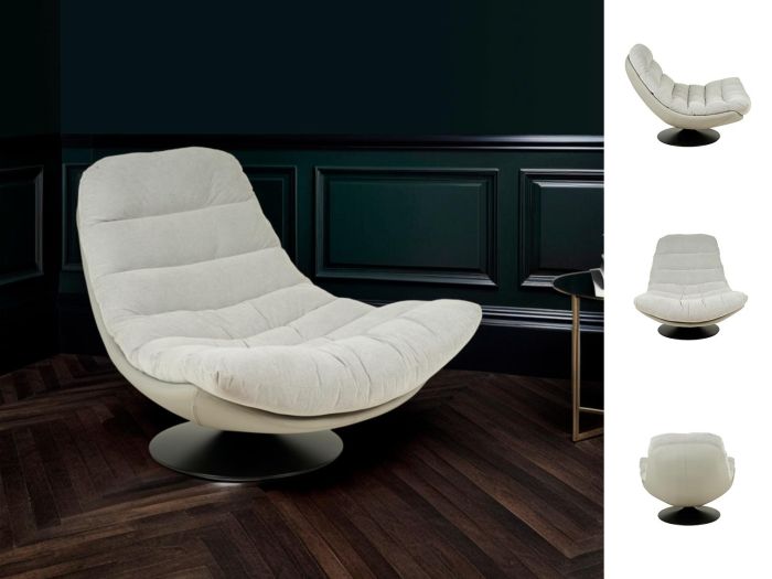 Sillón Giratorio Arti Gris/Beige