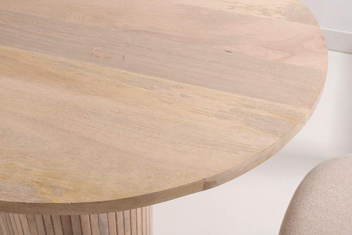 Mesa Ovalada Madera Mango Natural, 160 Cm