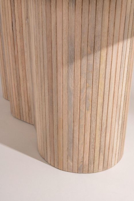 Mesa Ovalada Madera Mango Natural, 160 Cm