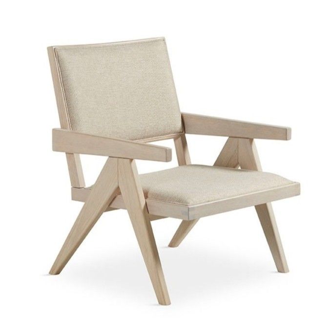 Sillón nórdico en madera maciza blanco.